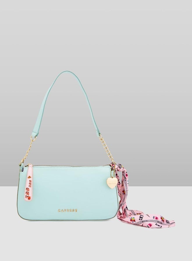 Caprese Alfie Baguette Bag for Women (Medium, Mint) - Image 2